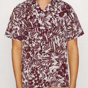 Levi’s Men’s Classic Camper Relaxed Block Print Tropical Red White Size L new